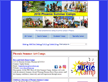 Tablet Screenshot of phoenixsummercamps.com